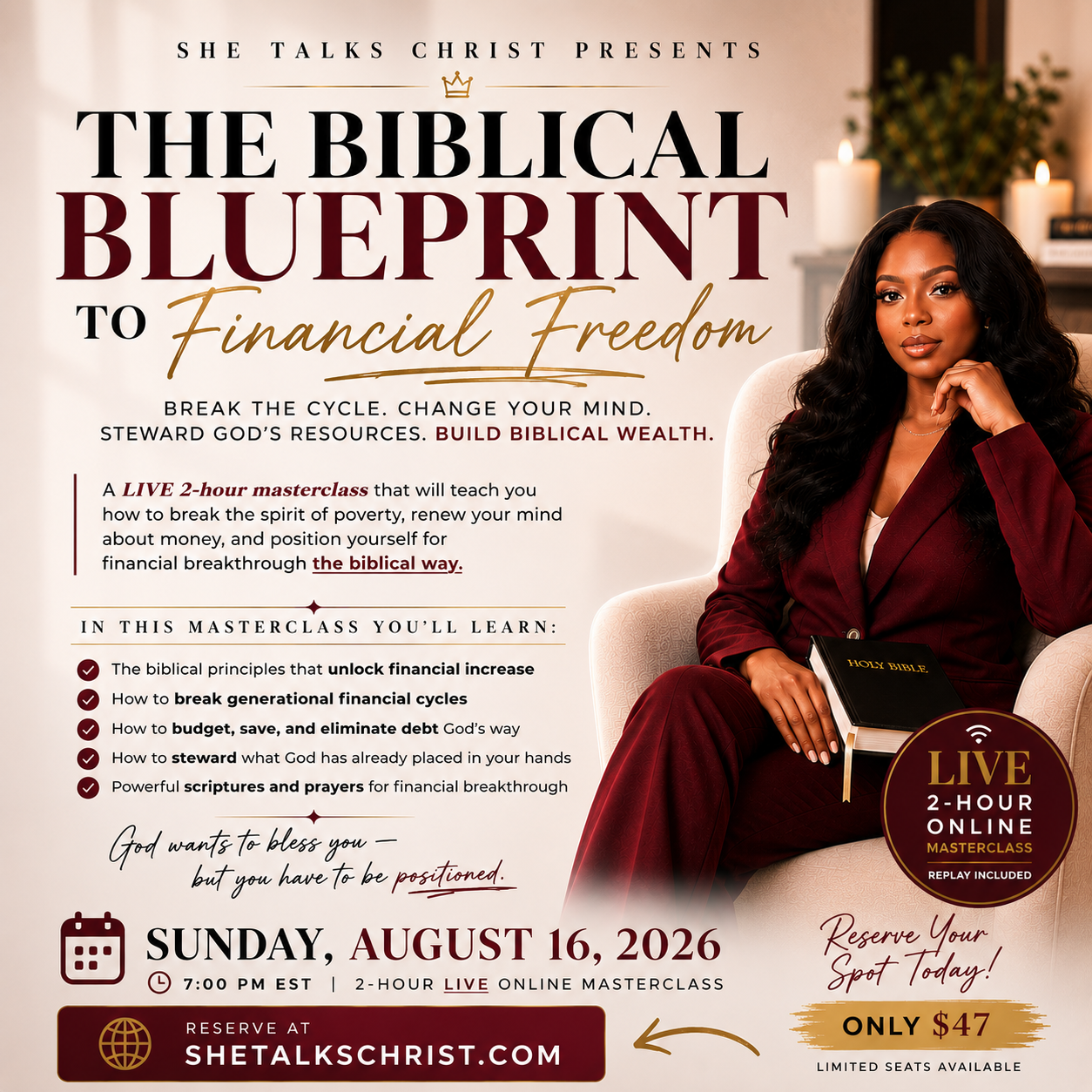 The Biblical Blueprint to Financial Freedom: Break the Cycle. Change Your Mind. Steward God's Resources. Build Biblical Wealth.